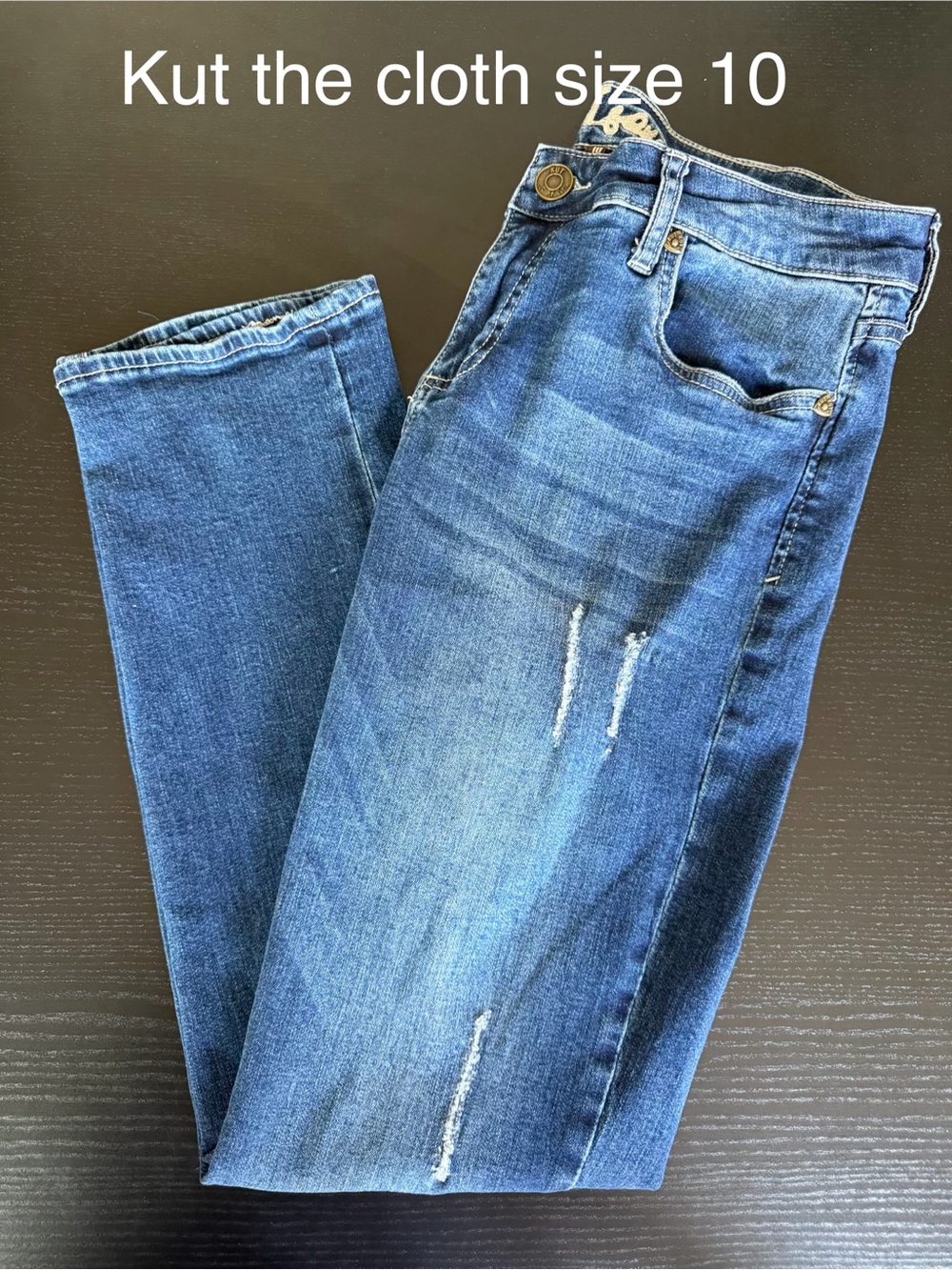 Kut from the Kloth Distressed Blue Jeans